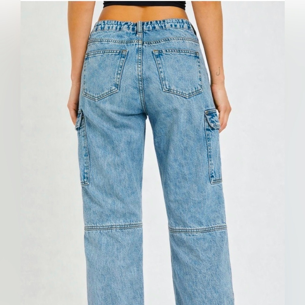 Aeropostale Y2K Style Low Rise baggy wide leg Cargo Jeans 0/2 XS hip-hop garage